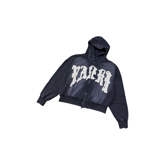 grey double zip